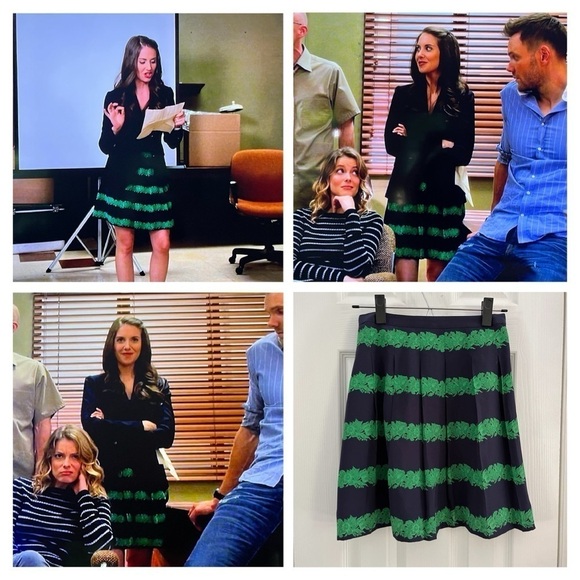 J. Crew striped beanstalk mini skirt- Size 00 - Picture 2 of 5